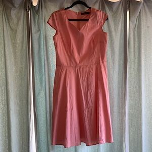 Women’s size XL rose color dress, cap sleve, sweetheart fit-n-flare